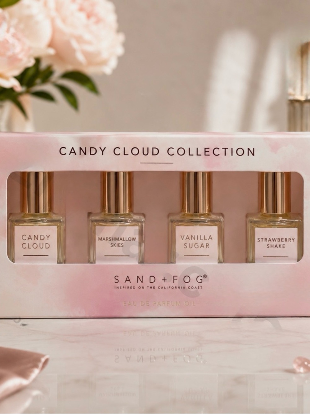 🍭 Sand + Fog Candy Cloud Collection Eau de Parfum Oil Rollers Set - Pink